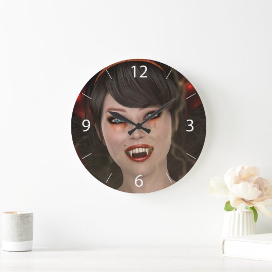 Lady Vamp Große Wanduhr (Zuhause)
