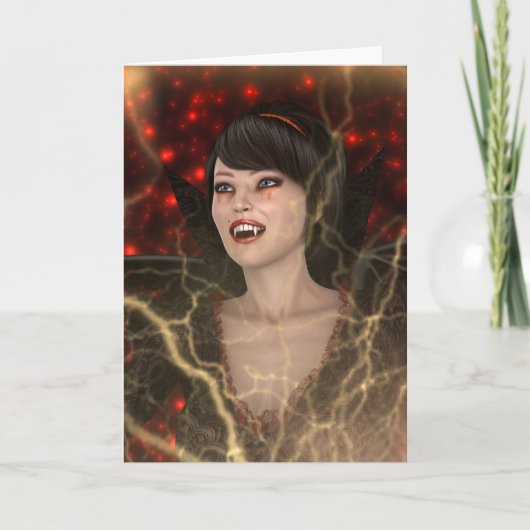 Lady Vamp Karte (Vorderseite)