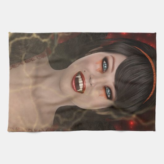 Lady Vamp Küchentuch (Horizontal)
