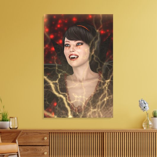 Lady Vamp Leinwanddruck (Insitu (Wohnzimmer))