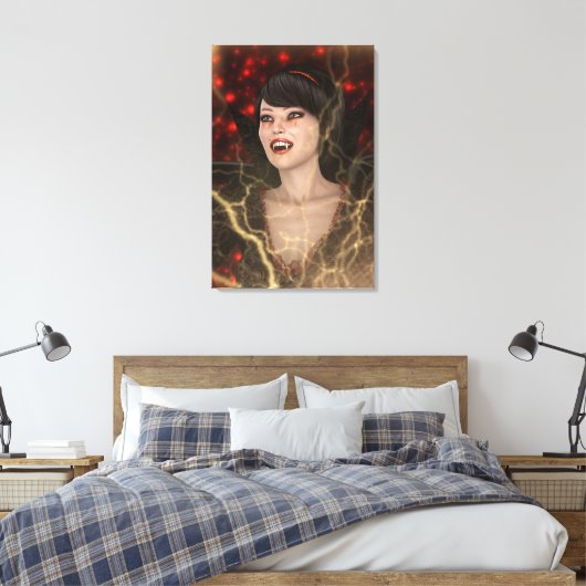 Lady Vamp Leinwanddruck (Insitu (Schlafzimmer))