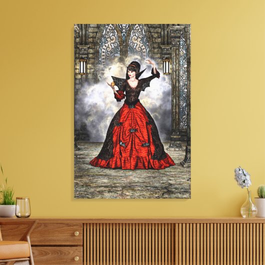 Lady Vamp Leinwanddruck (Insitu (Wohnzimmer))