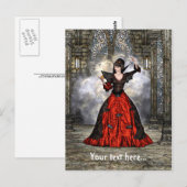 Lady Vamp Postkarte (Vorne/Hinten)