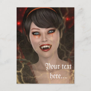 Lady Vamp Postkarte