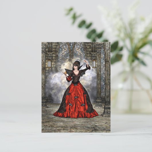 Lady Vamp Postkarte (Stehend Vorderseite)