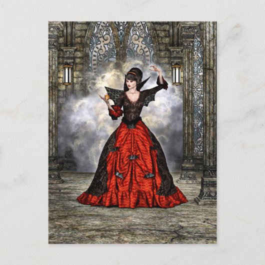 Lady Vamp Postkarte (Vorderseite)