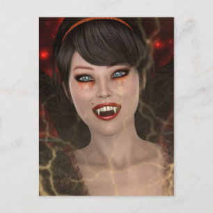 Lady Vamp Postkarte
