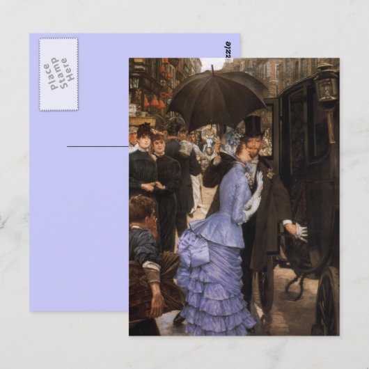 Lady Viktorianisch Traveller Postkarte (Vorne/Hinten)