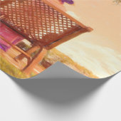 Lady Vintag Antique Alte Lila Rosa Pastelle Geschenkpapier (Ecke)