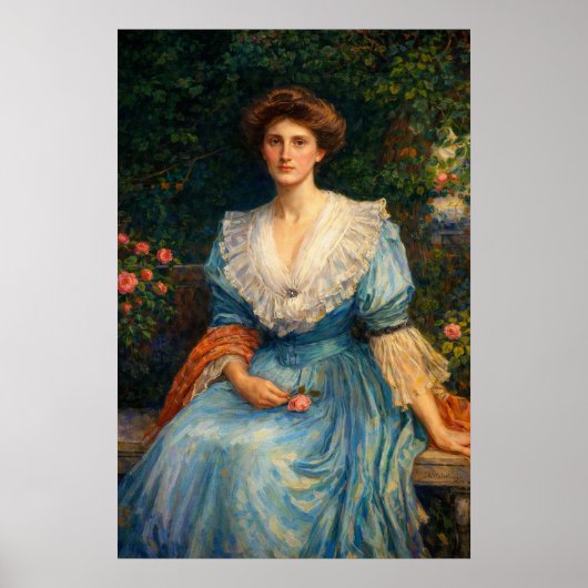 Lady Violet Henderson by John William Waterhouse Poster (Vorne)