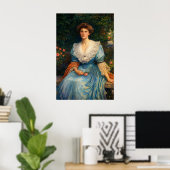 Lady Violet Henderson by John William Waterhouse Poster (Heimbüro)