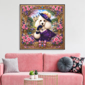 Lady Violet Pudel  Leinwanddruck (Insitu (Wohnzimmer))