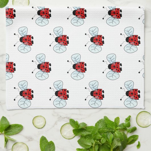 Lady-Vogel Geschirrtuch (Gefaltet)