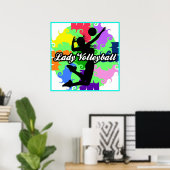 Lady Volleyball Graphic Poster (Heimbüro)