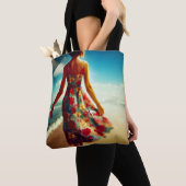 Lady Walking am Strand Tasche (Von Nahem)