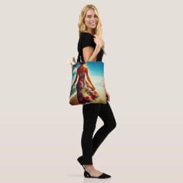 Lady Walking am Strand Tasche