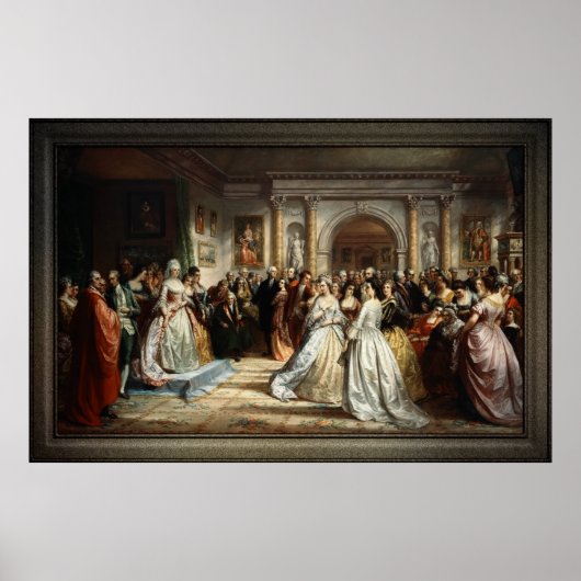 Lady Washingtons Empfang Day von D. Huntington Poster (Vorne)