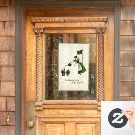 Lady Watering Kleeblatts Fensterheber Fensteraufkleber (Haustür)