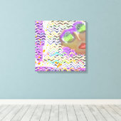 Lady Wear Green Lenses Leinwanddruck (Insitu (Holzboden))