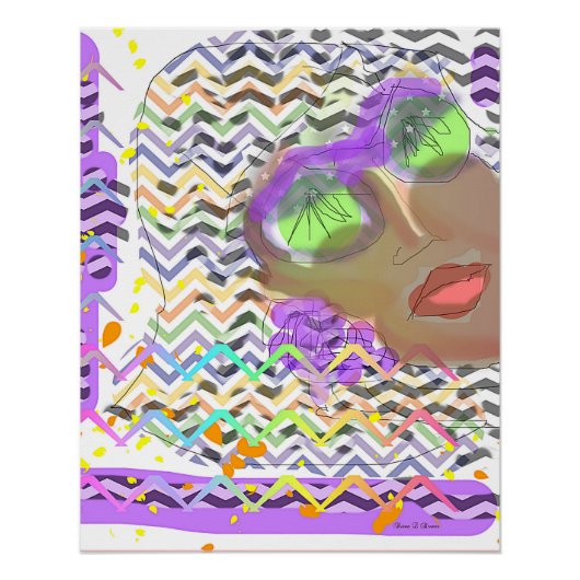 Lady Wear Green Lenses Poster (Vorderseite)