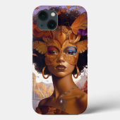 Lady Wear Mask Black Fantasy Art Case-Mate iPhone Hülle (Rückseite)