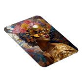 Lady Wear Mask Black Fantasy Art Magnet (Rechte Seite)