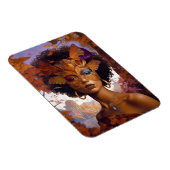 Lady Wear Mask Black Fantasy Art Magnet (Rechte Seite)