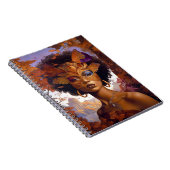 Lady Wear Mask Black Fantasy Art Notizblock (Rechte Seite)