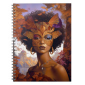 Lady Wear Mask Black Fantasy Art Notizblock (Vorderseite)