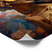 Lady Wear Mask Black Fantasy Art Poster (Ecke)