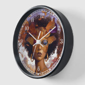 Lady Wear Mask Black Fantasy Art Uhr (Winkel)