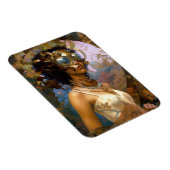 Lady Wearing Goggles Black Fantasy Sci-Fi Magnet (Rechte Seite)
