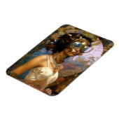 Lady Wearing Goggles Black Fantasy Sci-Fi Magnet (Linke Seite)