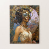 Lady Wearing Goggles Black Fantasy Sci-Fi Puzzle (Vertikal)