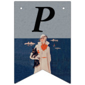 Lady White Anzug von Ocean Holding Scottish Terrie Wimpelkette (Dritte Fahne)