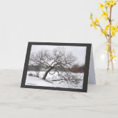 Lady Willow's Winter Karte (Gelbe Blume)