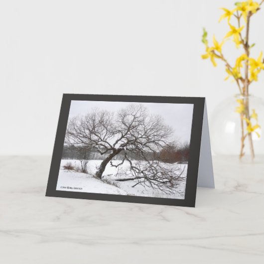 Lady Willow's Winter Karte (Gelbe Blume)