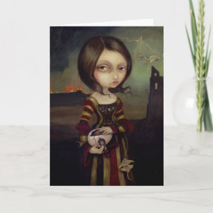 "Lady with a Bosch Egg" Greeting Card Karte
