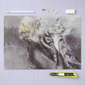 Lady with a Gray Cat (von Giovanni Boldini) Seidenpapier (Handwerk)