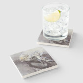 Lady with a Gray Cat (von Giovanni Boldini) Steinuntersetzer (Seitenansicht)