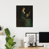 Lady with a Lute - Thomas Dewing Fine Art Poster (Heimbüro)