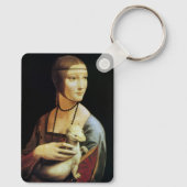 Lady with an Ermine by Leonardo da Vinci Schlüsselanhänger (Rückseite)