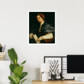 Lady with Book of Verse by Petrarch, c.1514 (oil o Poster (Heimbüro)