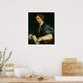 Lady with Book of Verse by Petrarch, c.1514 (oil o Poster (Küche)
