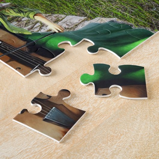 LADY WITH CELLO FANTASY NATURE ART PUZZLE (Seite)