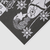 Lady With Cello von Aubrey Beardsley Tissue Seidenpapier (Ausschnitt)