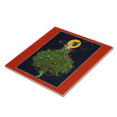 LADY with CHRISTMAS GIFTS ART DECO SCHÖNHEIT Fliese (Seite)