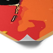Lady with Coffee Cup, editieren Text Poster (Ecke)