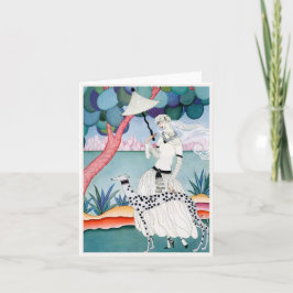 Lady with Dalmatian Dog - Helen Dryden Karte