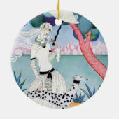 Lady with Dalmatian Dog - Helen Dryden Keramik Ornament (Hinten)